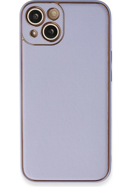 iPhone 13 Kılıf Coco Deri Silikon Kapak - Açık Lila – Darbe Koruma