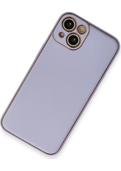 iPhone 13 Kılıf Coco Deri Silikon Kapak - Açık Lila – Darbe Koruma