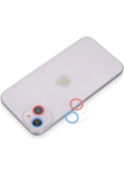 iPhone 13 Renkli Kamera Lens Koruma Cam - Pembe-Mavi – Darbe Koruma