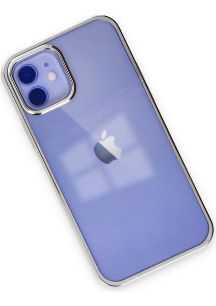 iPhone 12 Kılıf Element Silikon - Gümüş – Darbe Koruma