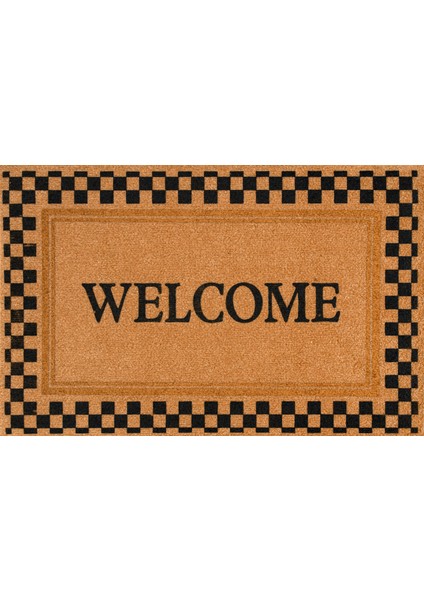 Damalı Desen, Welcome, Dama Desenli Paspas, Uzun Ömürlü Dayanıklı Paspas, Dış Kapı Paspas, Desenli Paspas
