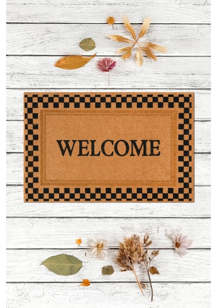Damalı Desen, Welcome, Dama Desenli Paspas, Uzun Ömürlü Dayanıklı Paspas, Dış Kapı Paspas, Desenli Paspas