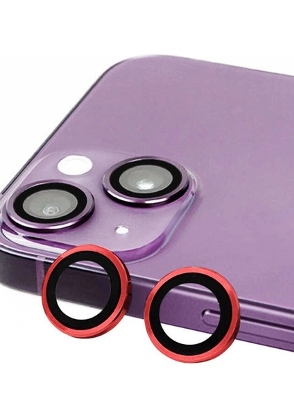 iPhone 13 Mini Raze Metal Kamera Lens - Kırmızı – Kamera Koruma