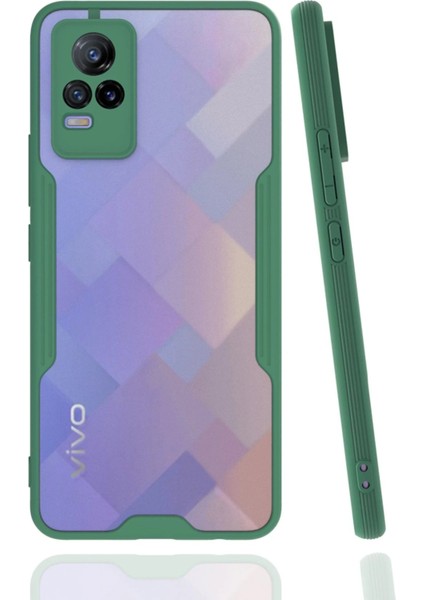 Vivo V21E Kılıf Platin Silikon - Yeşil – Darbe Koruma