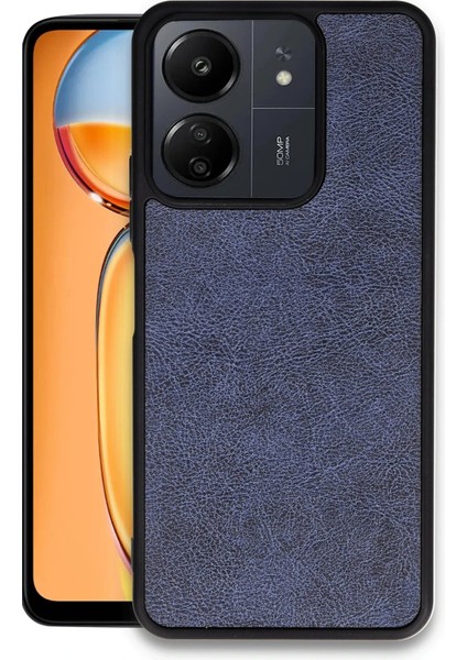 Xiaomi Redmi 13C Kılıf Aras Deri Kapak - Lacivert – Darbe Koruma
