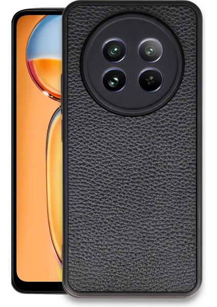 Realme 12 5g Kılıf Aras Deri Kapak - Siyah – Darbe Koruma