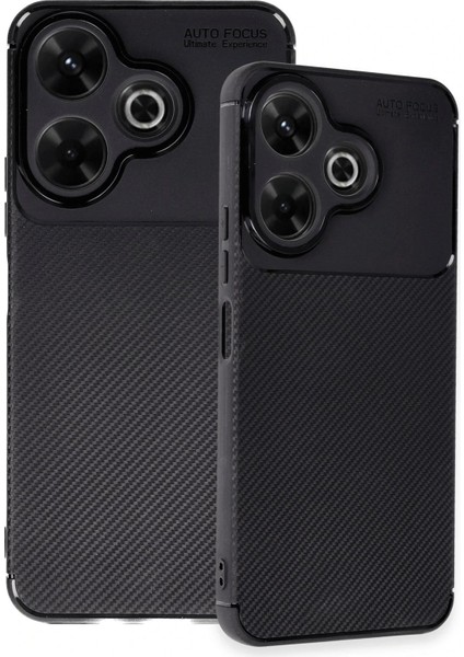 Xiaomi Redmi 13 4g Kılıf Auto Focus Karbon Kapak - Siyah – Darbe Koruma
