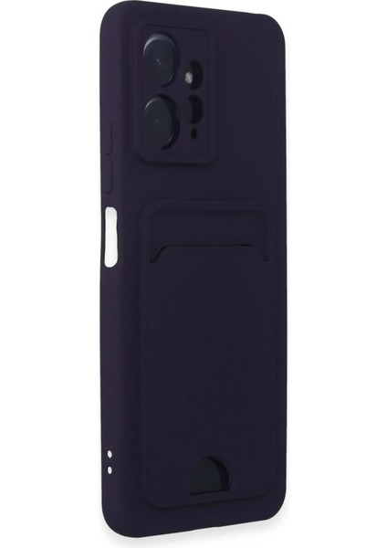 Xiaomi Redmi Note 12 4g Kılıf Kelvin Kartvizitli Silikon - Derin Mor – Darbe Koruma