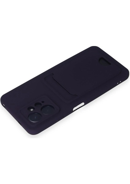 Xiaomi Redmi Note 12 4g Kılıf Kelvin Kartvizitli Silikon - Derin Mor – Darbe Koruma