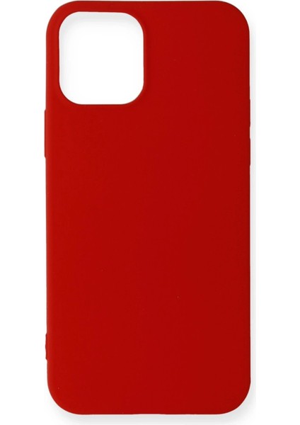 iPhone 12 Mini Kılıf First Silikon - Koyu Kırmızı – Darbe Koruma