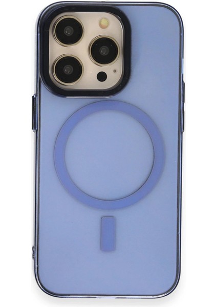 iPhone 14 Pro Max Kılıf Anka Pc Magneticsafe Sert Metal Kapak - Sierra Blue – Darbe Koruma