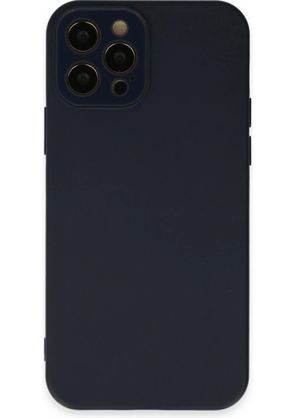 iPhone 12 Pro Kılıf Lansman Glass Kapak - Lacivert – Darbe Koruma
