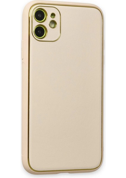 iPhone 12 Kılıf Coco Deri Silikon Kapak - Gold – Darbe Koruma fiyatları