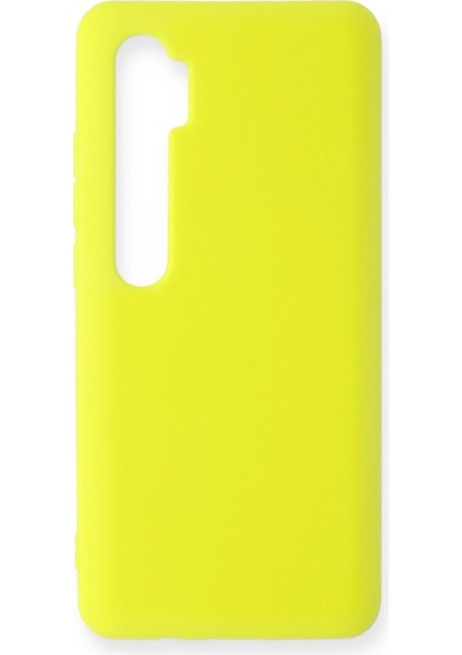 Xiaomi Mi Note 10 Lite Kılıf Nano Içi Kadife Silikon - Sarı – Darbe Koruma