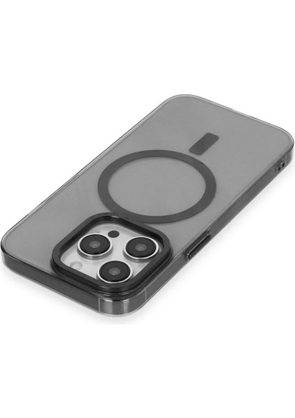 iPhone 14 Pro Max Kılıf Anka Pc Magneticsafe Sert Metal Kapak - Siyah – Darbe Koruma