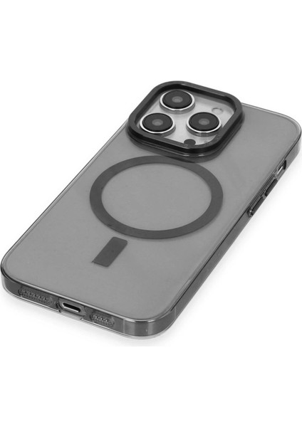 iPhone 14 Pro Max Kılıf Anka Pc Magneticsafe Sert Metal Kapak - Siyah – Darbe Koruma
