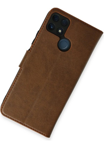Realme C25 Kılıf Trend S Plus Kapaklı Kılıf - Taba – Darbe Koruma