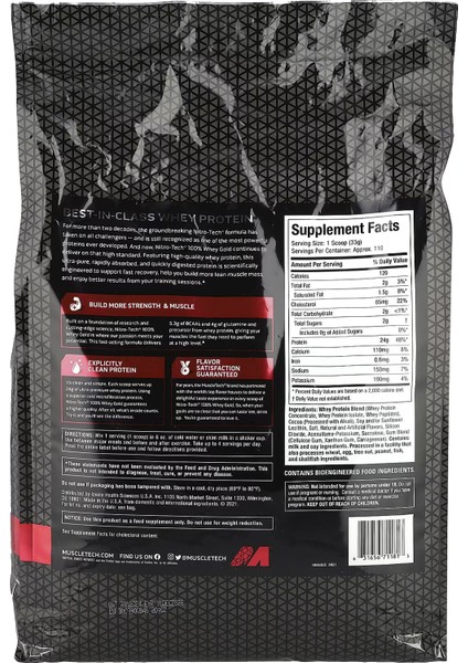 Nitro-Tech Whey Protein Ultra %100 Whey Gold 4,5 kg - 110 Servis (Abd Versiyon)