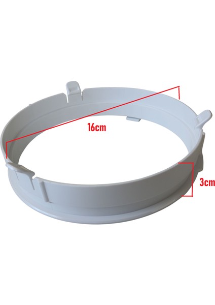 Portatif Klima Egzoz Borusu Birleştirme Aparatı – 16CM Çap 3cm Boy – 9178012950 – Akordeon Hava Atış Borusu Bağlantı Adaptörü - Arçelik Beko Altus Grundig Uyumlu