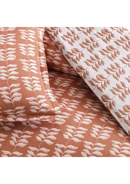 Seç&ser Çift Tarafı Desenli Çift Kişilik Nevresim Takımı Lorien Turuncu modelleri