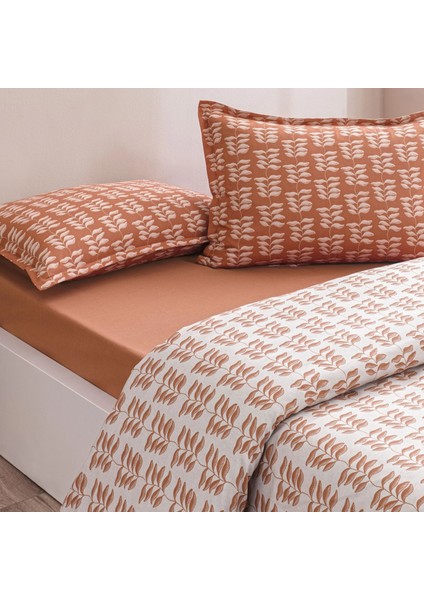 Seç&ser Çift Tarafı Desenli Çift Kişilik Nevresim Takımı Lorien Turuncu indirimleri