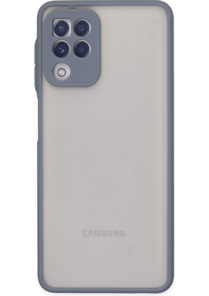 Samsung Galaxy A22 Kılıf Montreal Silikon Kapak - Gri