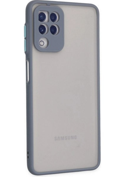 Samsung Galaxy A22 Kılıf Montreal Silikon Kapak - Gri