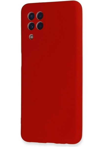 Samsung Galaxy A22 Kılıf Nano Içi Kadife Silikon - Kırmızı
