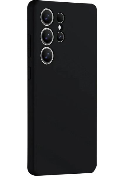 Samsung Galaxy S25 Ultra Kılıf Nano Içi Kadife Silikon - Siyah modelleri