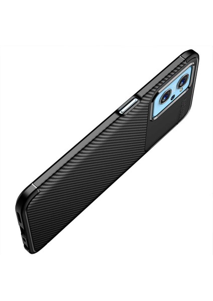 Oppo A36 Kılıf Kamera Korumalı Karbon Desenli Lux Negro Silikon - Siyah