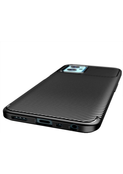Oppo A36 Kılıf Kamera Korumalı Karbon Desenli Lux Negro Silikon - Siyah