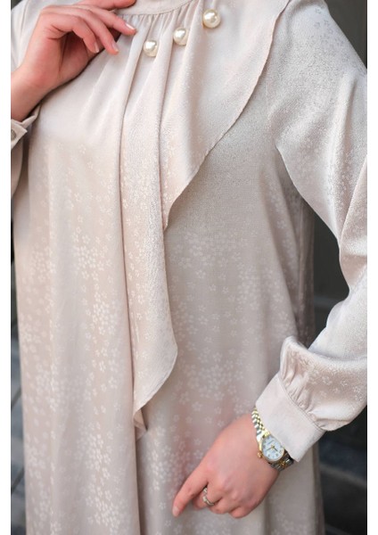 Jakarlı Saten Fırfırlı Abiye Elbise fırsatları