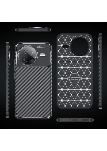 Xiaomi Poco F7 Pro Kılıf Kamera Korumalı Karbon Desenli Lux Negro Silikon - Siyah fiyatları