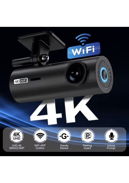 Geniş Açı 4K Ön 1080P Full Hd Arka 2 Kameralı Wifi Hafıza Kartına Kayıtlı Araç Kamerası fiyatları