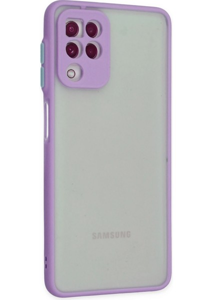 Samsung Galaxy A22 Kılıf Montreal Silikon Kapak - Mor