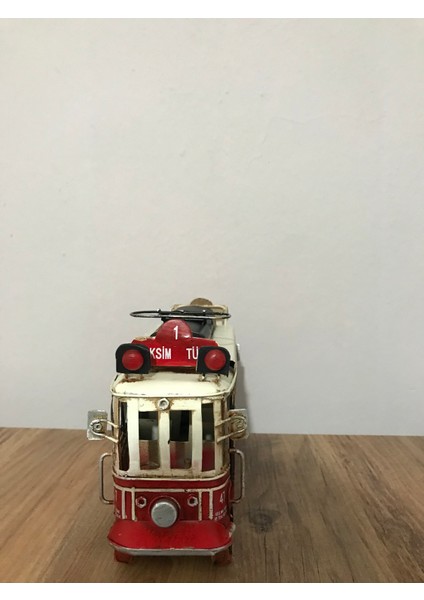 Dekoratif Eskitme Metal Taksim Tramvay modelleri
