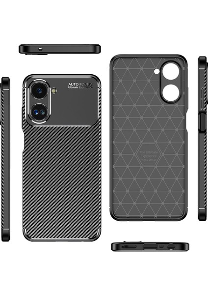 Realme 10 4g Kılıf Kamera Korumalı Karbon Desenli Lux Negro Silikon - Siyah fiyatları