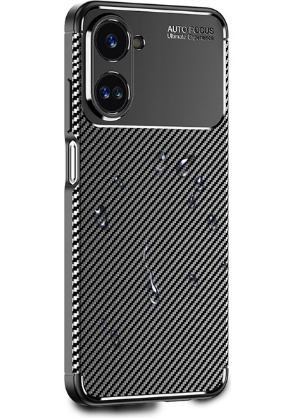 Realme 10 4g Kılıf Kamera Korumalı Karbon Desenli Lux Negro Silikon - Siyah modelleri