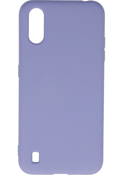 Samsung Galaxy A01 Kılıf Nano Içi Kadife Silikon - Lila