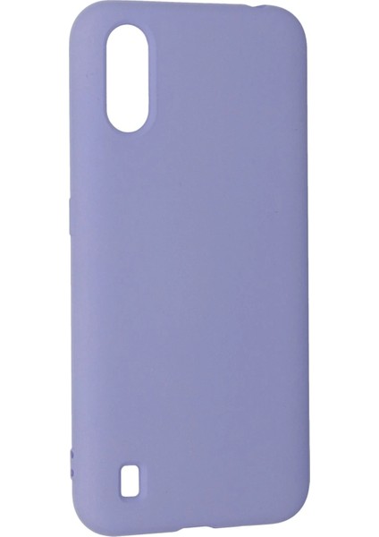 Samsung Galaxy A01 Kılıf Nano Içi Kadife Silikon - Lila