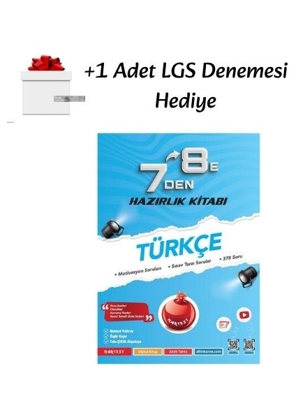 7 Den 8 E Türkçe Hazırlık Kitabı + 1 Lgs Denemesi