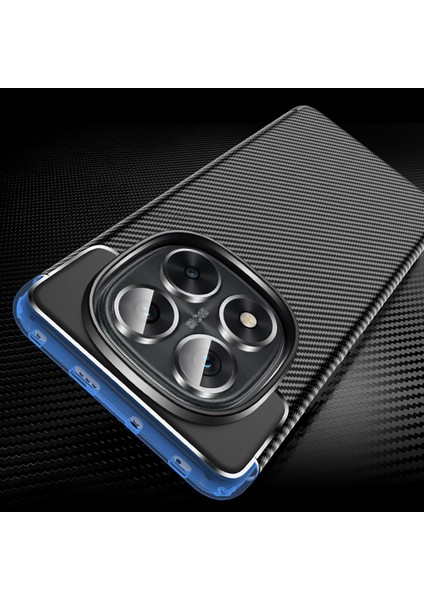 Xiaomi Redmi Note 14 Pro Plus Kılıf Kamera Korumalı Karbon Desenli Lux Negro Silikon - Siyah