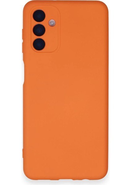 Samsung Galaxy A14 4g Kılıf Nano Içi Kadife Silikon - Turuncu