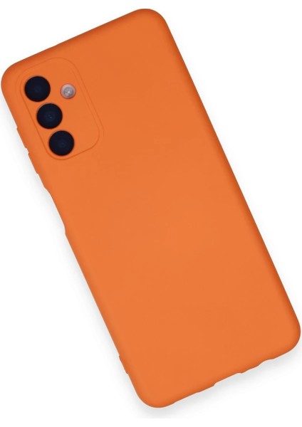 Samsung Galaxy A14 4g Kılıf Nano Içi Kadife Silikon - Turuncu modelleri