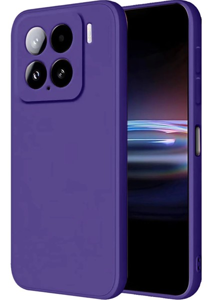 Xiaomi Mi 15 Pro Kılıf Nano Içi Kadife Silikon - Mor Glstd