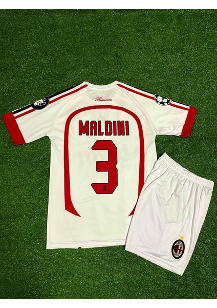 Milan 2007 Maldini 3 Numara Çocuk Forması (BEYAZ)SM11