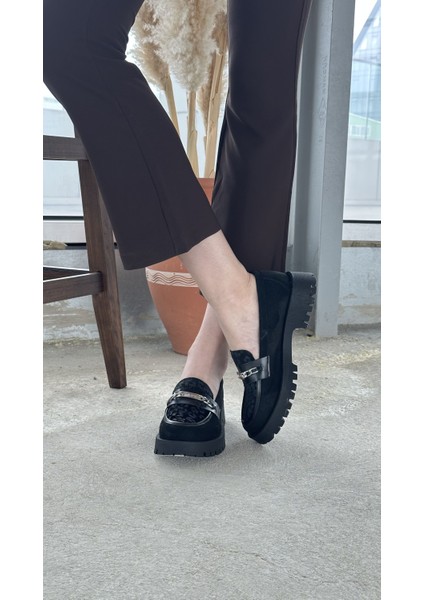 Brenda Leopar Desenli Loafer