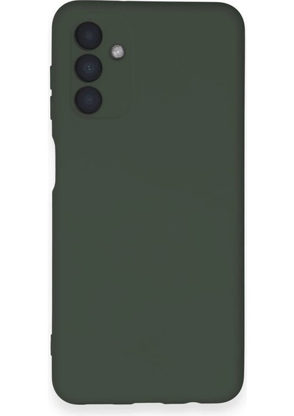 Samsung Galaxy A14 4g Kılıf Nano Içi Kadife Silikon - Koyu Yeşil