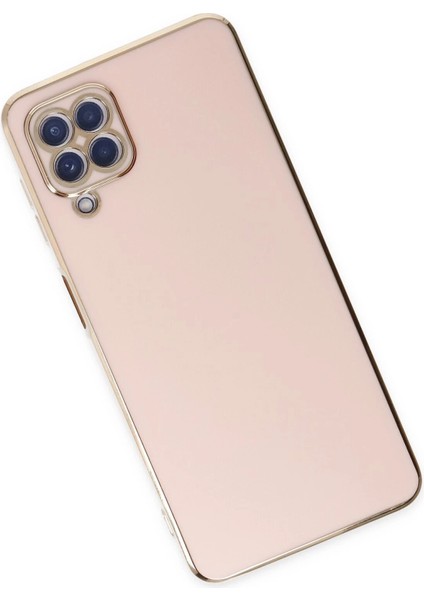 Samsung Galaxy A12 Kılıf Volet Silikon - Pembe Glstd modelleri