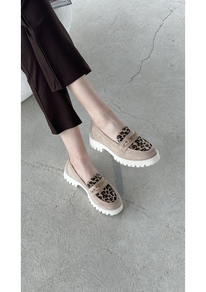 Brenda Leopar Desenli Loafer